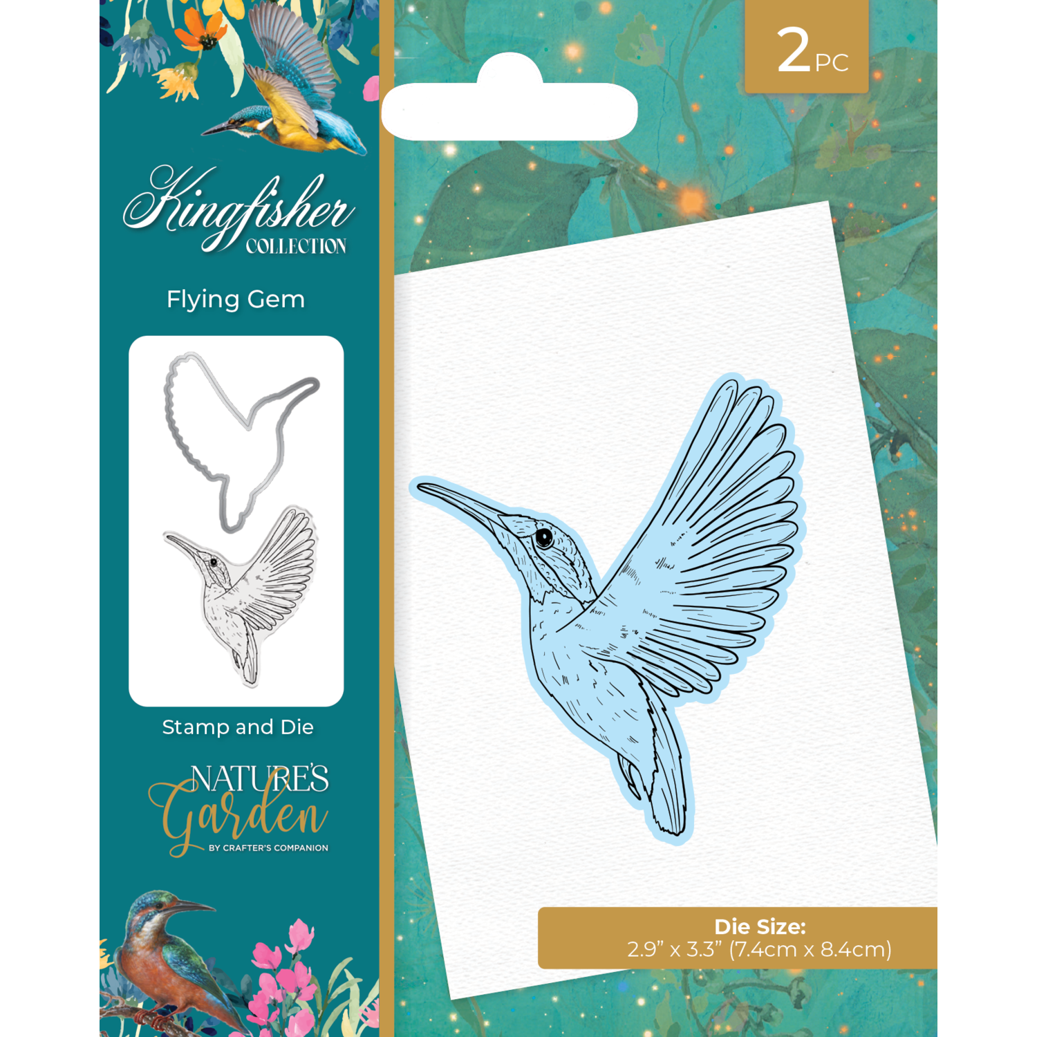Kingfisher collection stamp die flying gem ng