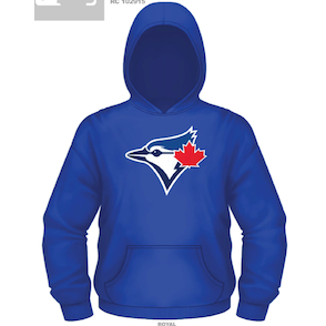 Mlb toronto blue jays youth kids cotton blend fleece hoodie sweatshirt blue assorted sizes nadian tire