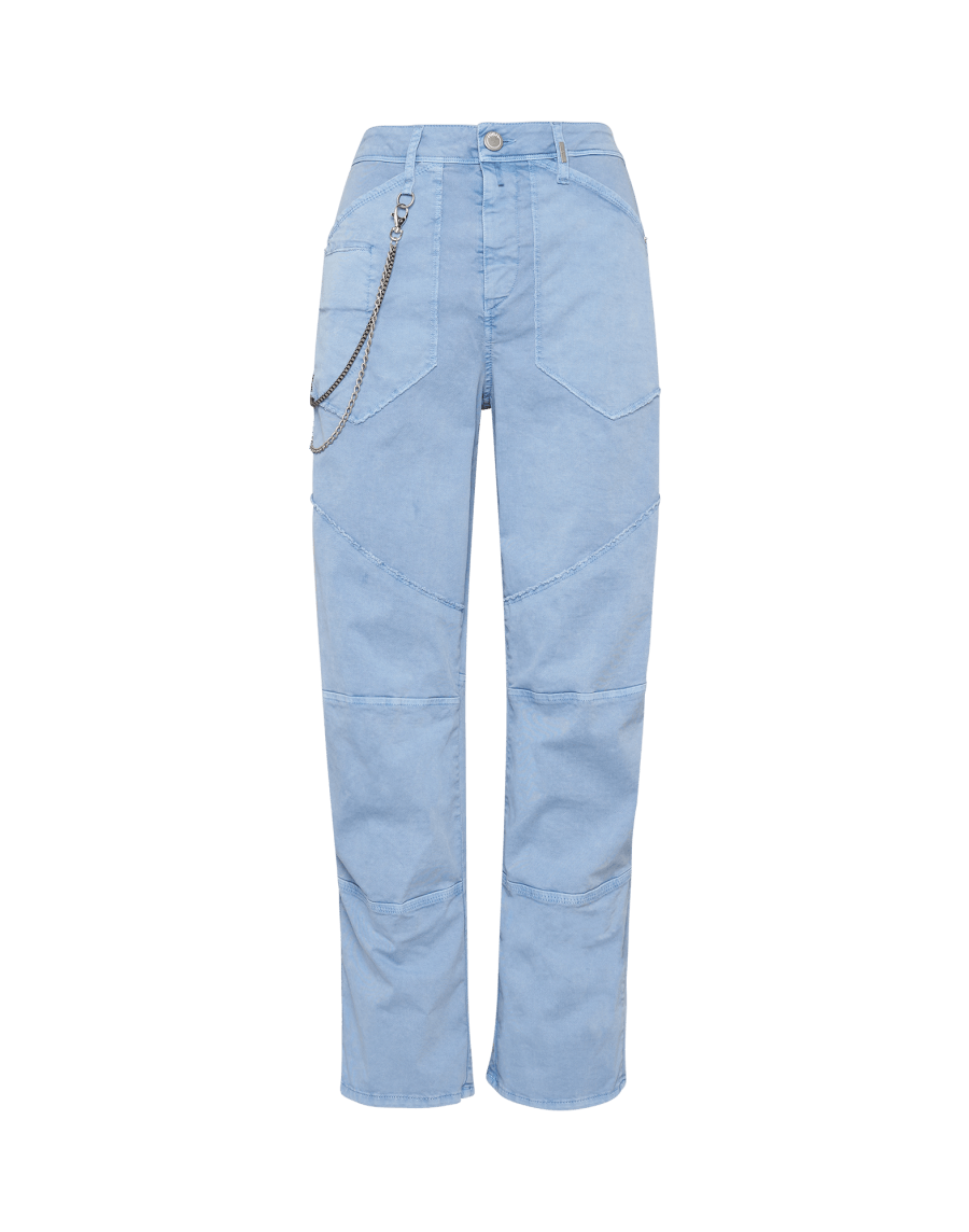Go ahead light blue boy fit pants with multi