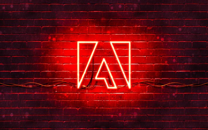 Download wallpapers adobe red logo k red brickwall adobe logo brands adobe neon logo adobe for desktop free pictures for desktop free