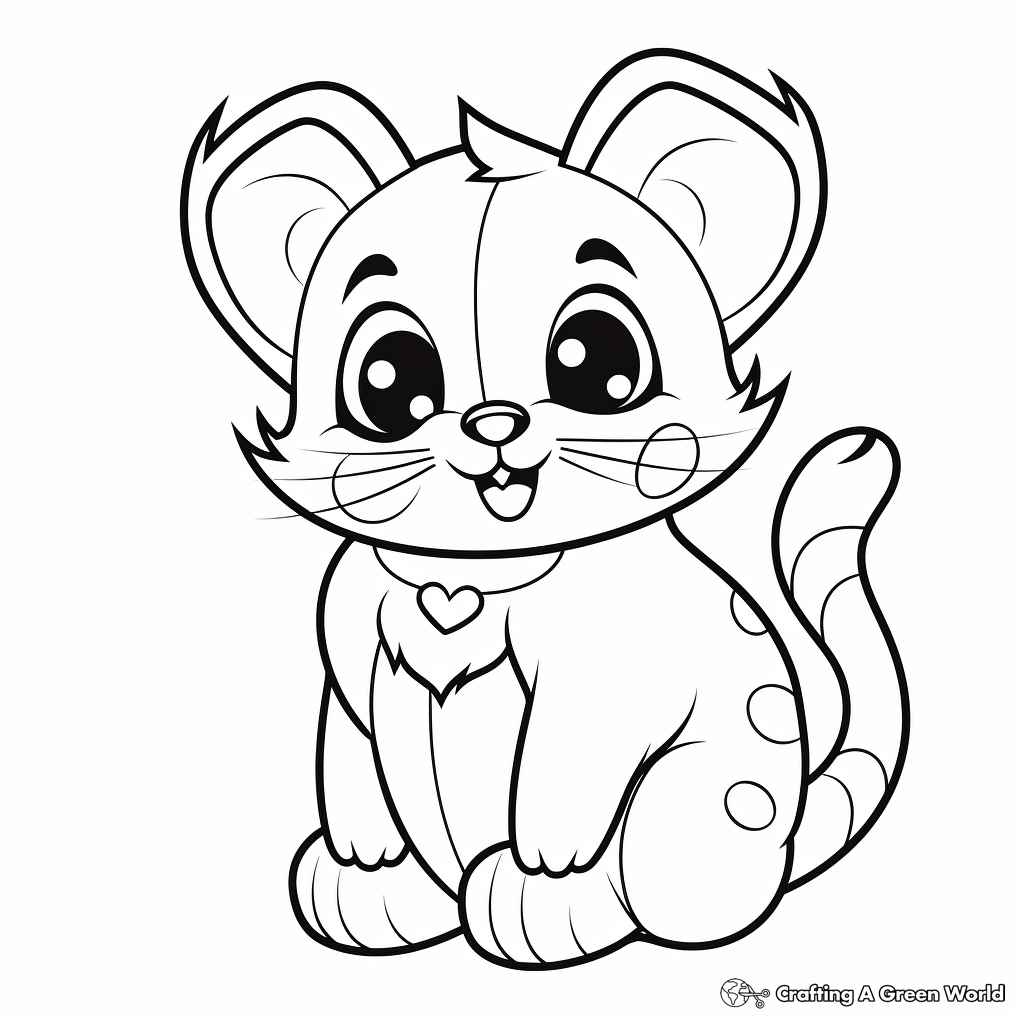 Hamster kitty coloring pages