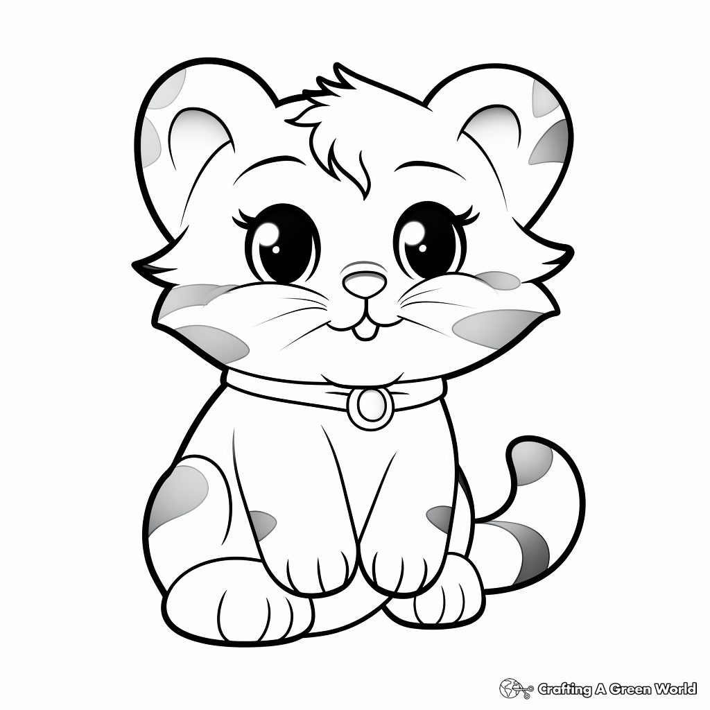 Hamster kitty coloring pages