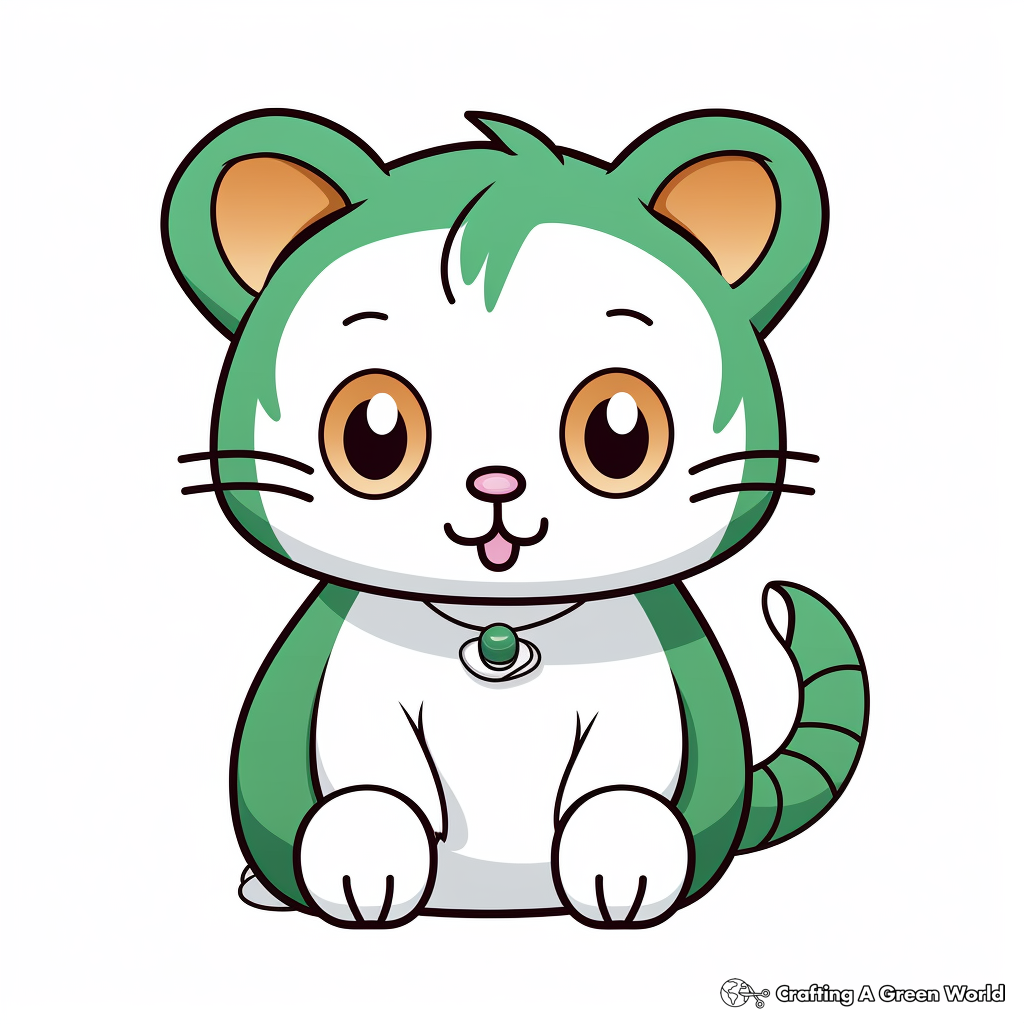 Hamster kitty coloring pages