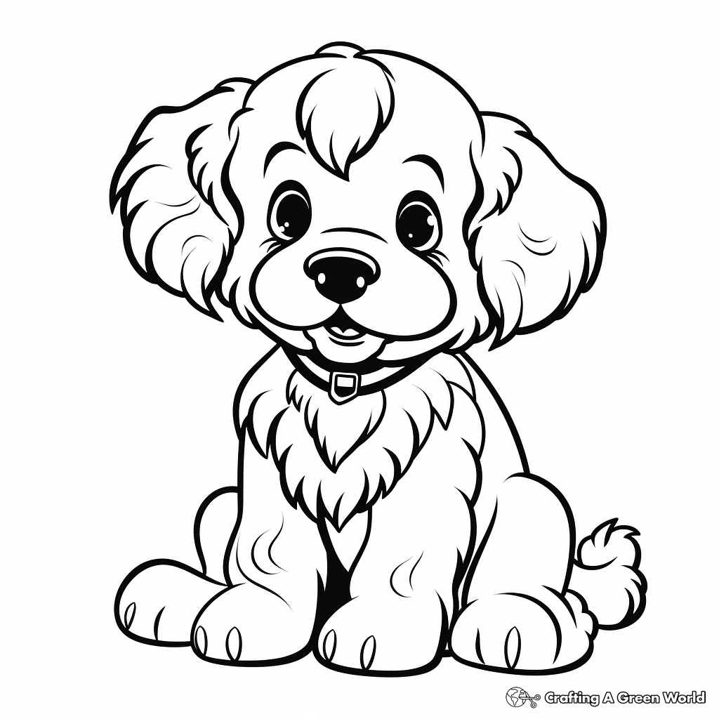 Poodle dog coloring pages