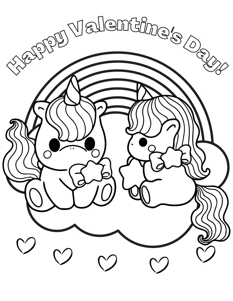 Valentines day coloring pages valentines printables