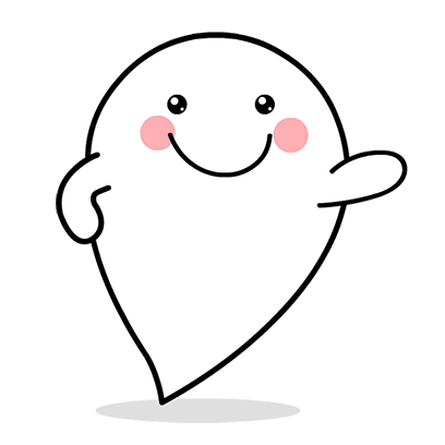 Cute ghost sticker