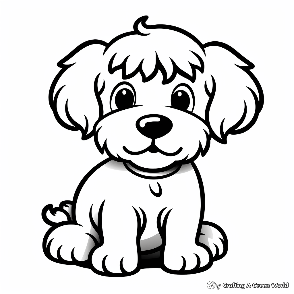 Poodle dog coloring pages