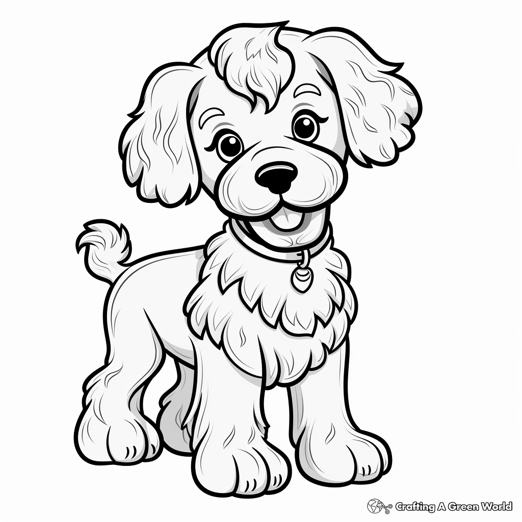 Poodle dog coloring pages