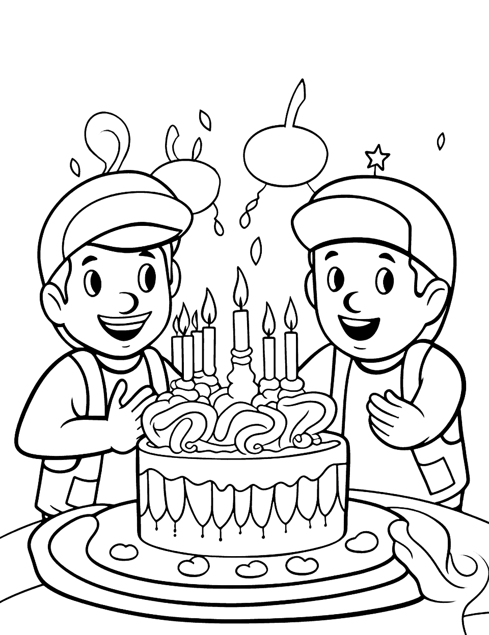 Printable happy birthday coloring pages for kids free