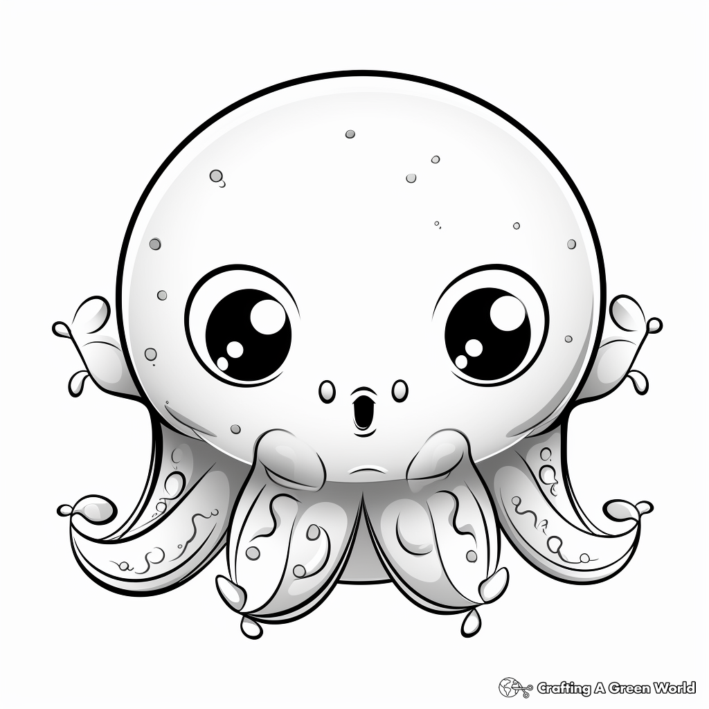 Baby octopus coloring pages