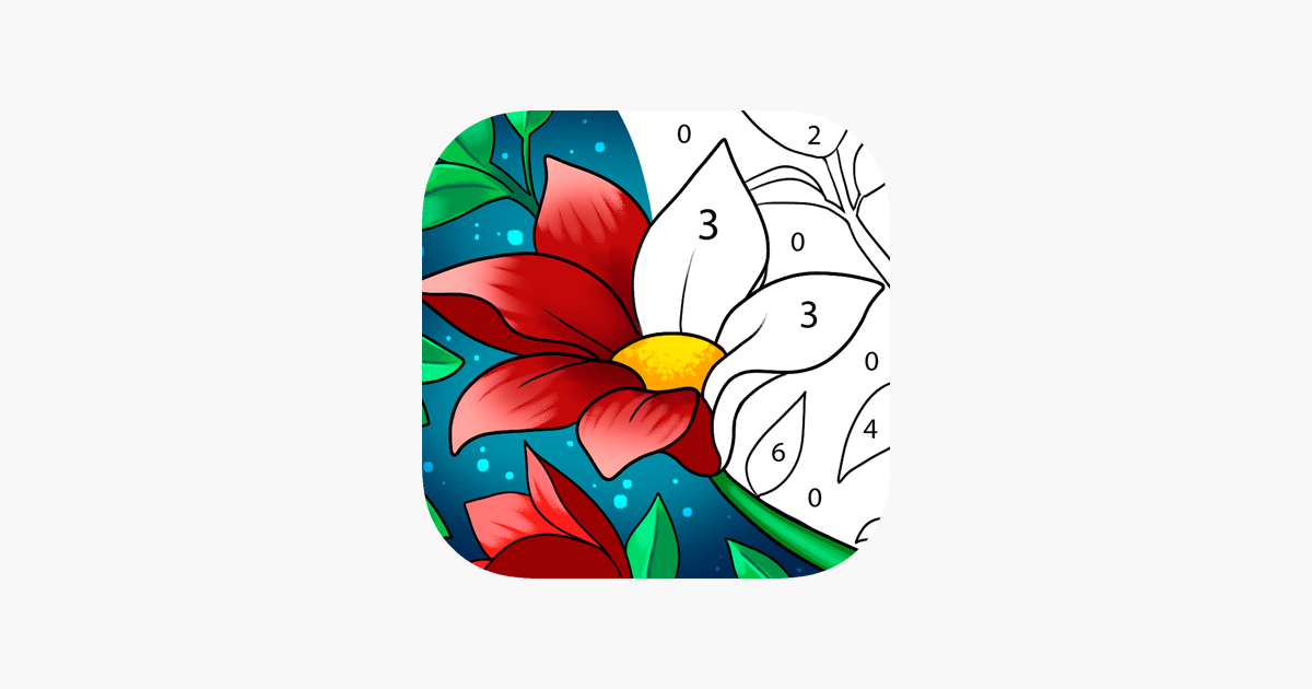 Paint by number coloring game en app store