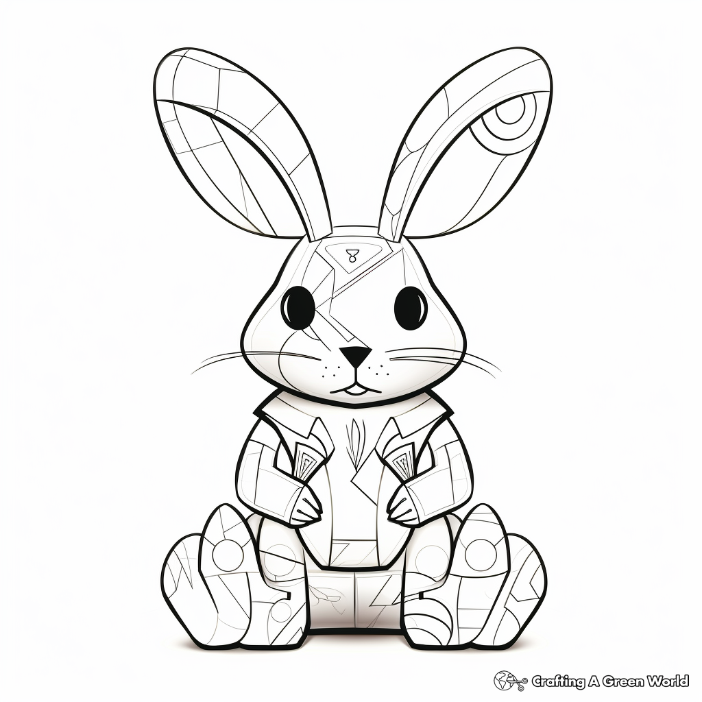 White rabbit coloring pages