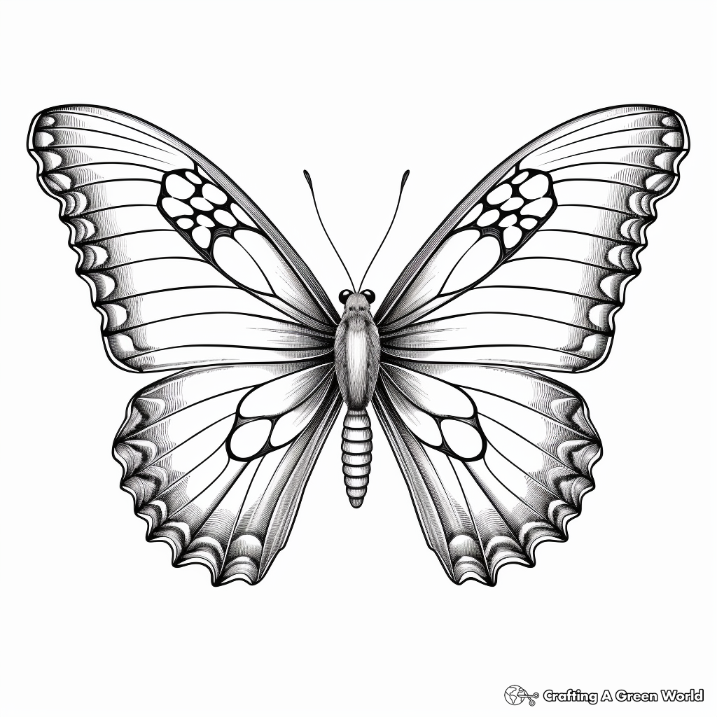 Painted lady butterfly coloring pages