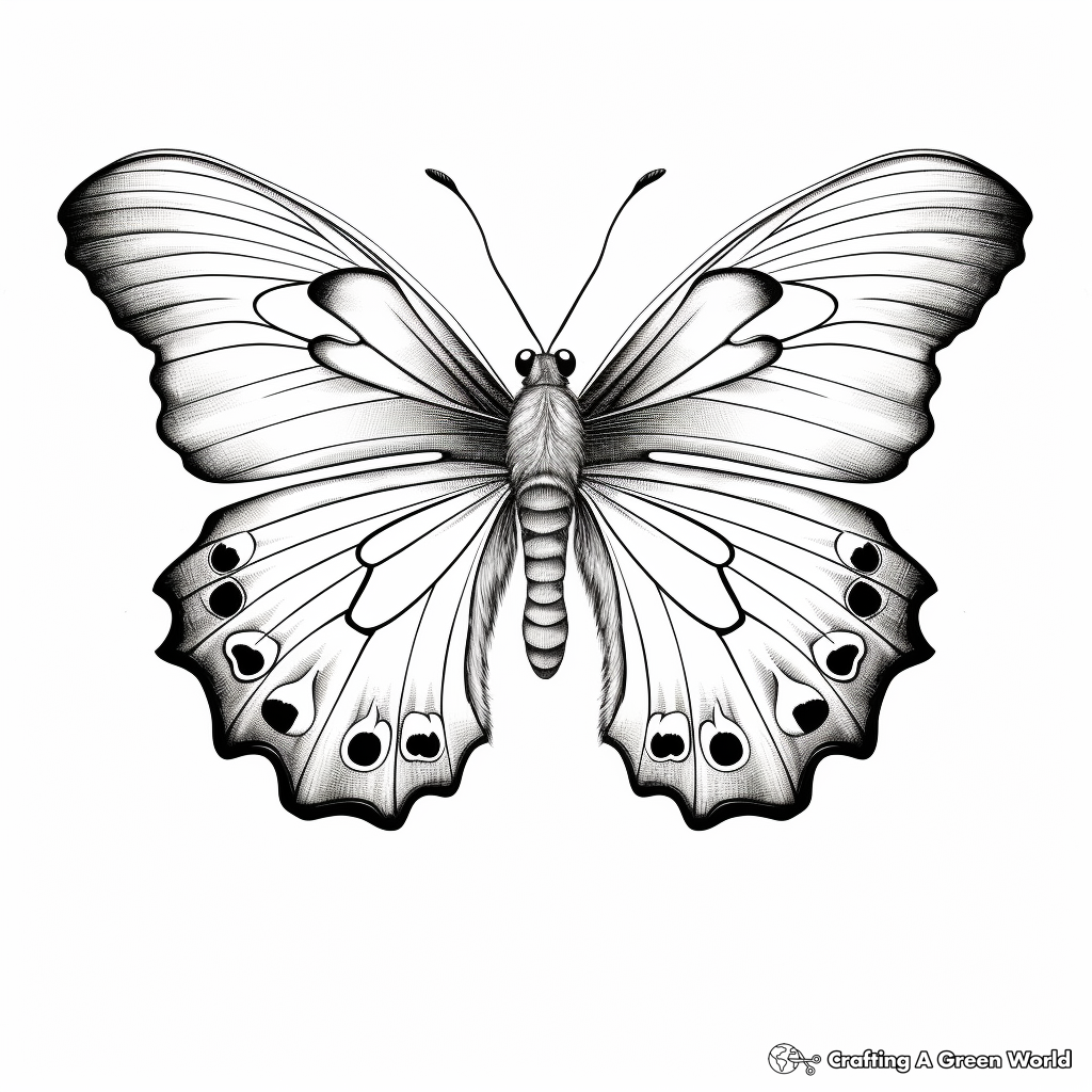 Painted lady butterfly coloring pages