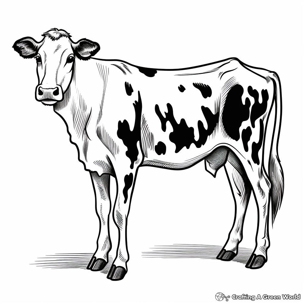 Dairy cow coloring pages