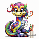 Snake dragon coloring pages