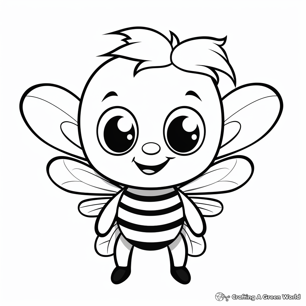 B is for bee coloring pages