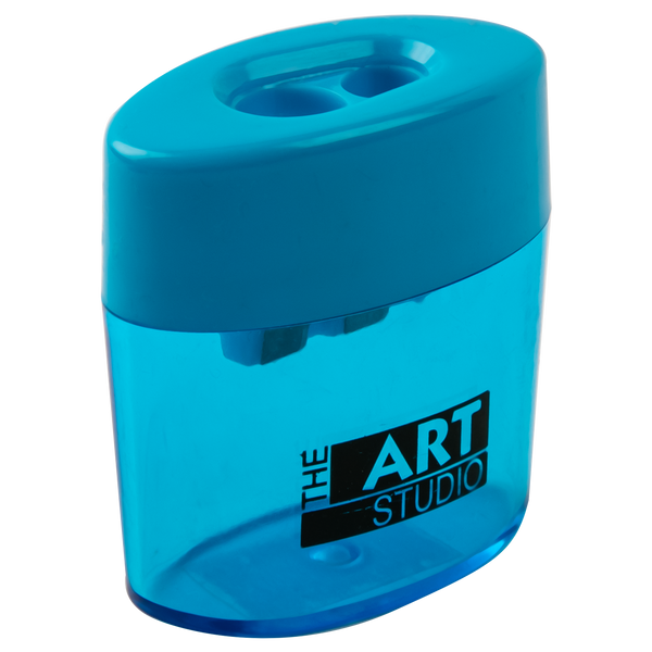 The art studio hole oval pencil sharpener with catcher