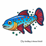 Brook trout coloring pages