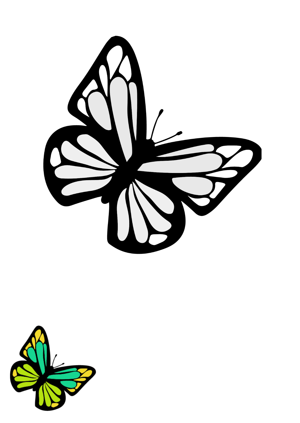 Free butterfly coloring pages