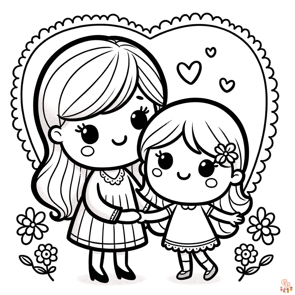 Happy mothers coloring pages