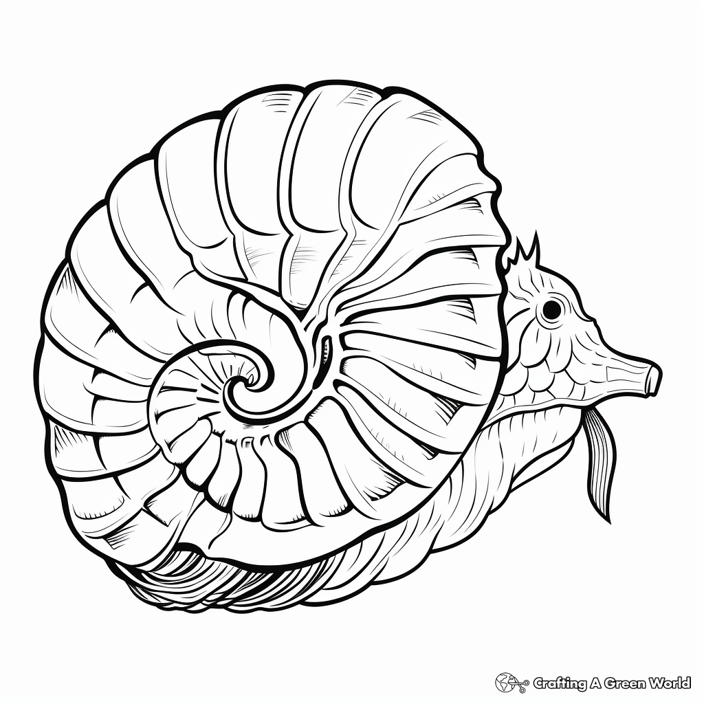 Nautilus coloring pages