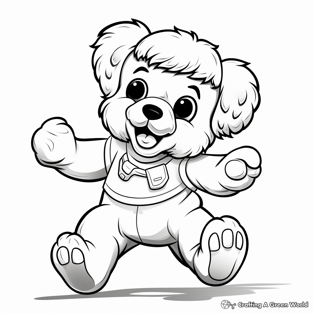 Toy poodle coloring pages