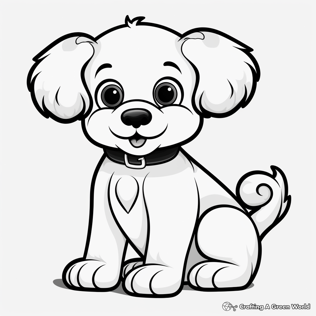 Toy poodle coloring pages