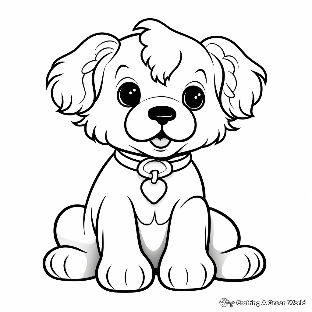 Toy poodle coloring pages