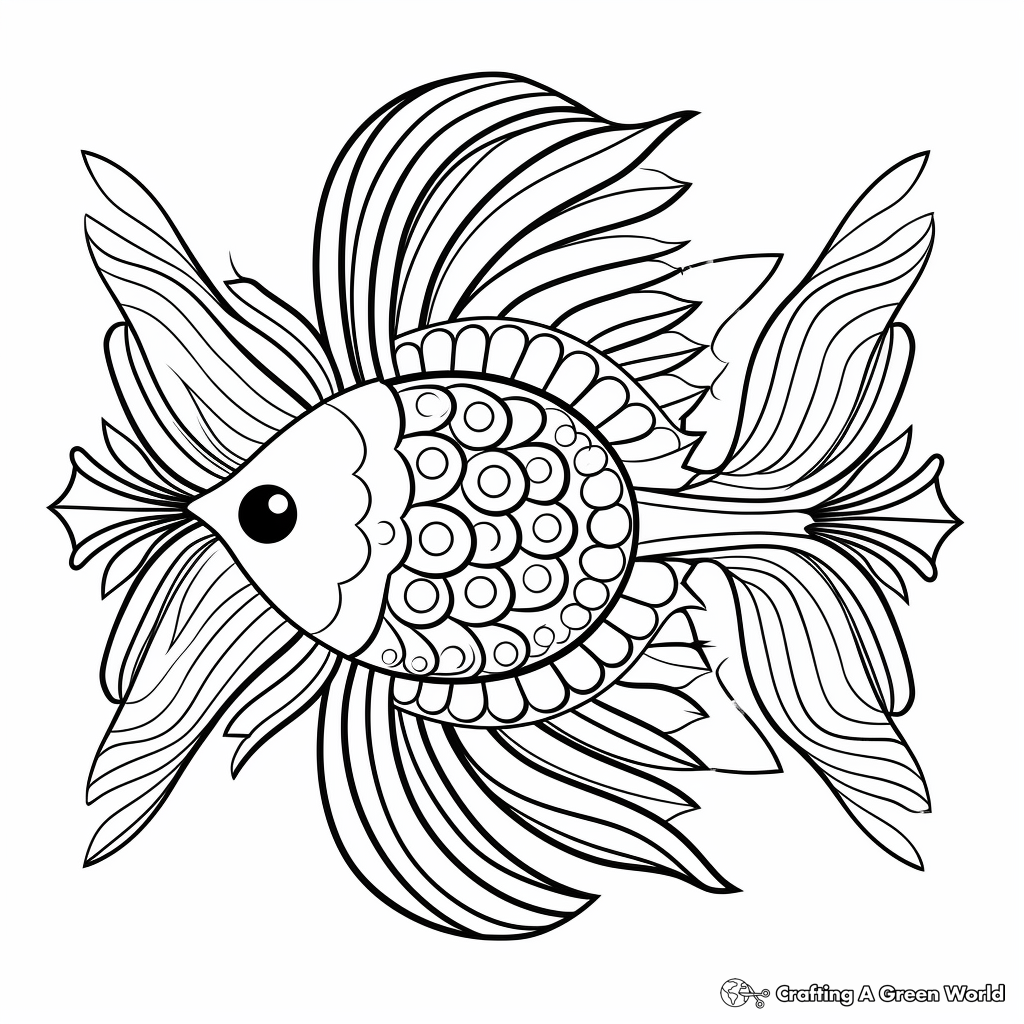 Fish mandala coloring pages