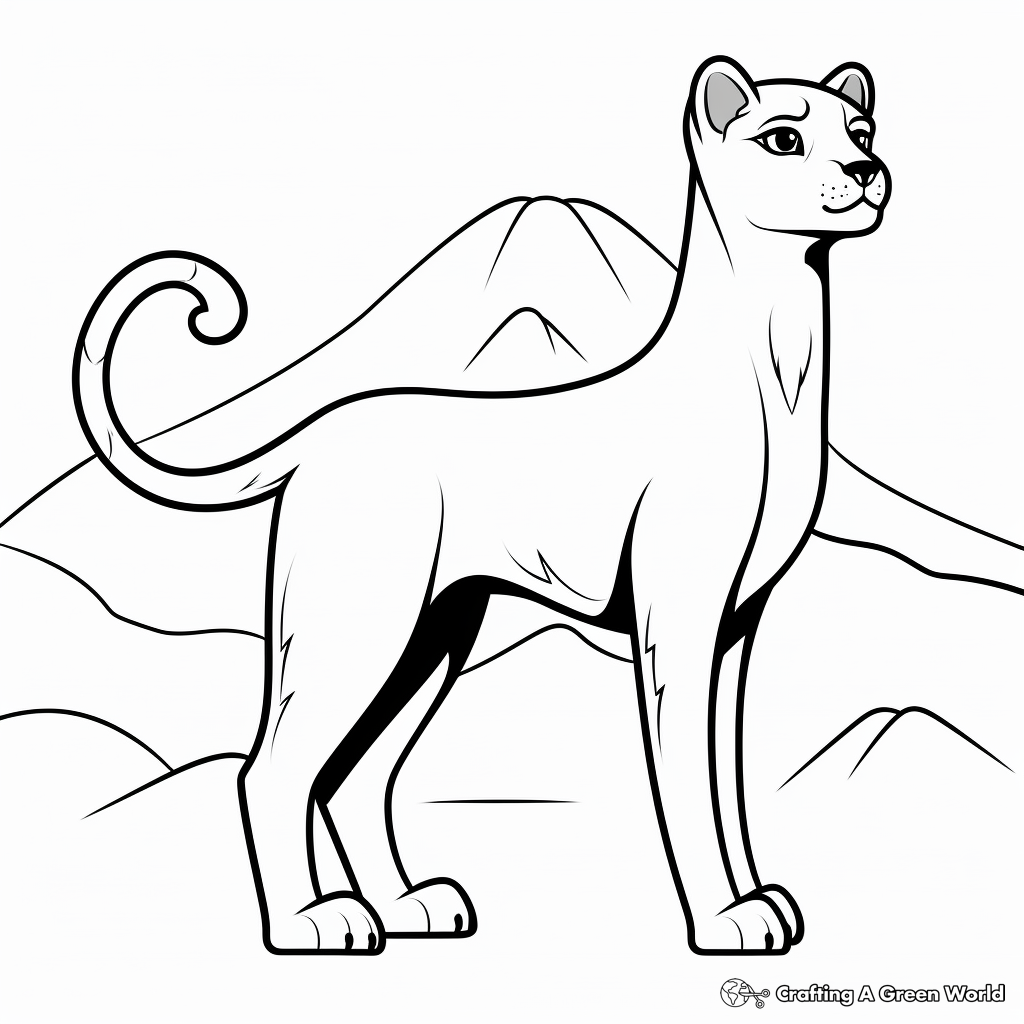 Mountain lion coloring pages