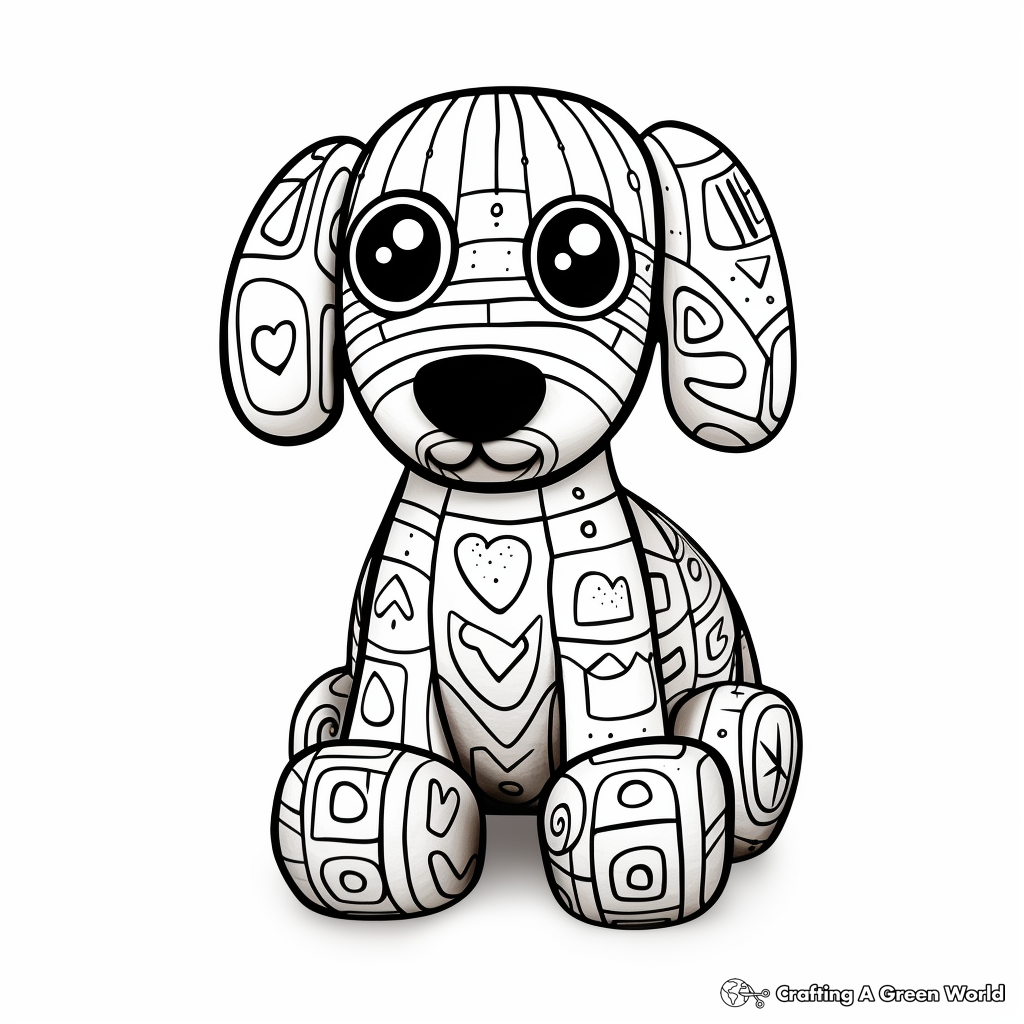 Dog toy coloring pages