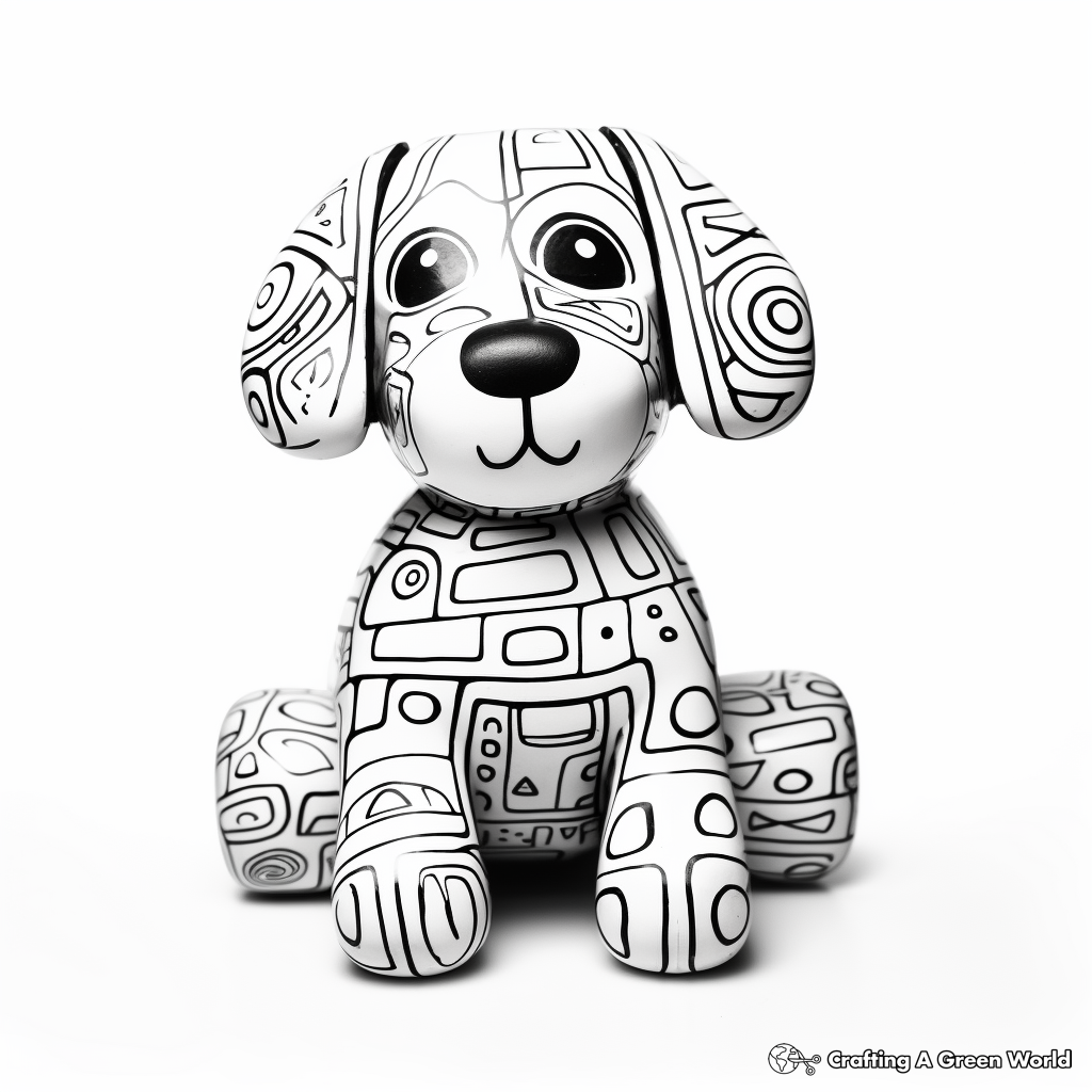 Dog toy coloring pages