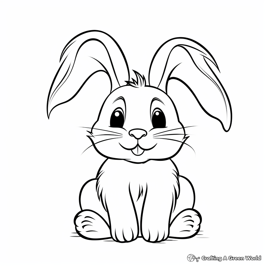 White rabbit coloring pages