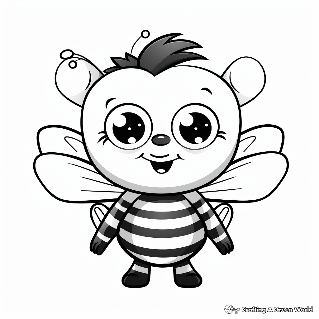 B is for bee coloring pages