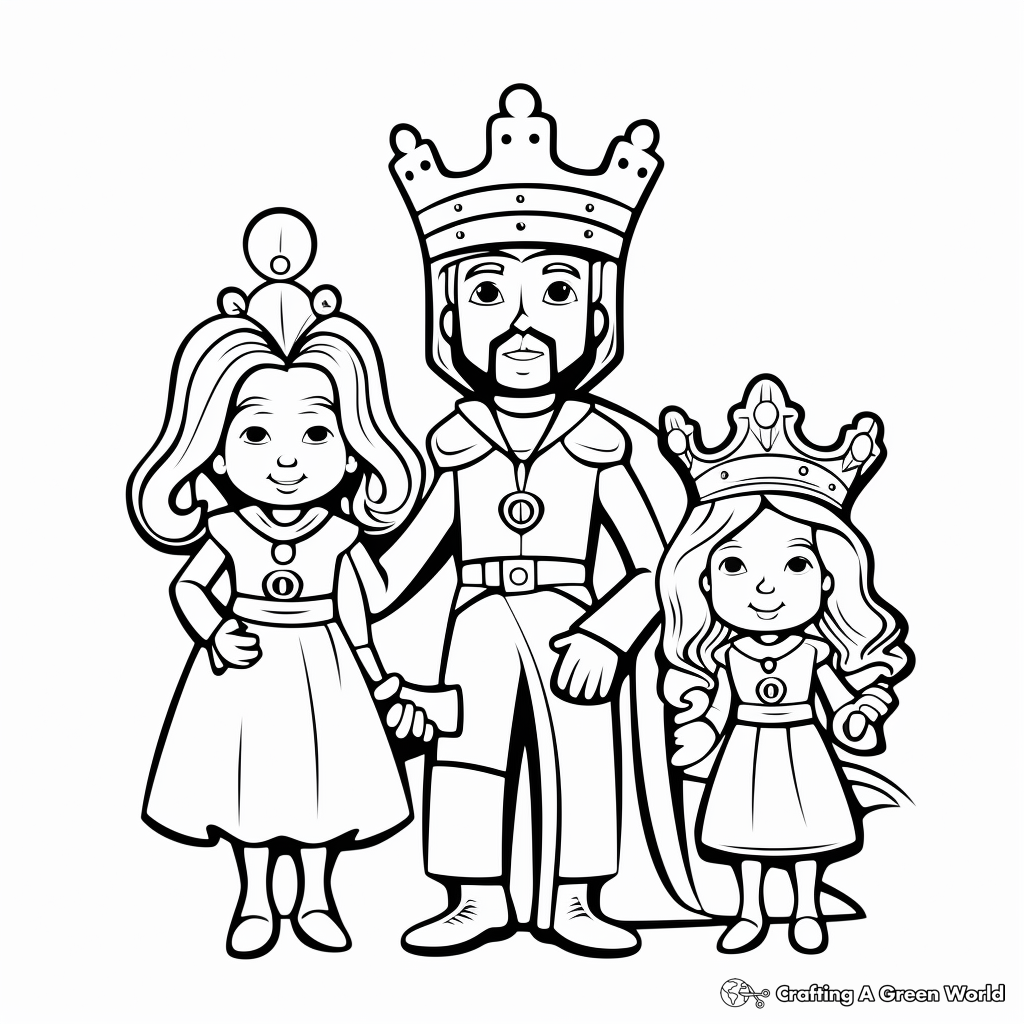 Q is for queen coloring pages