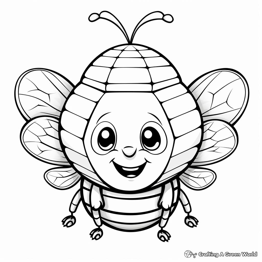 B is for bee coloring pages