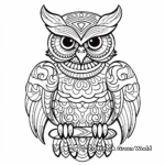 Paisley owl coloring pages