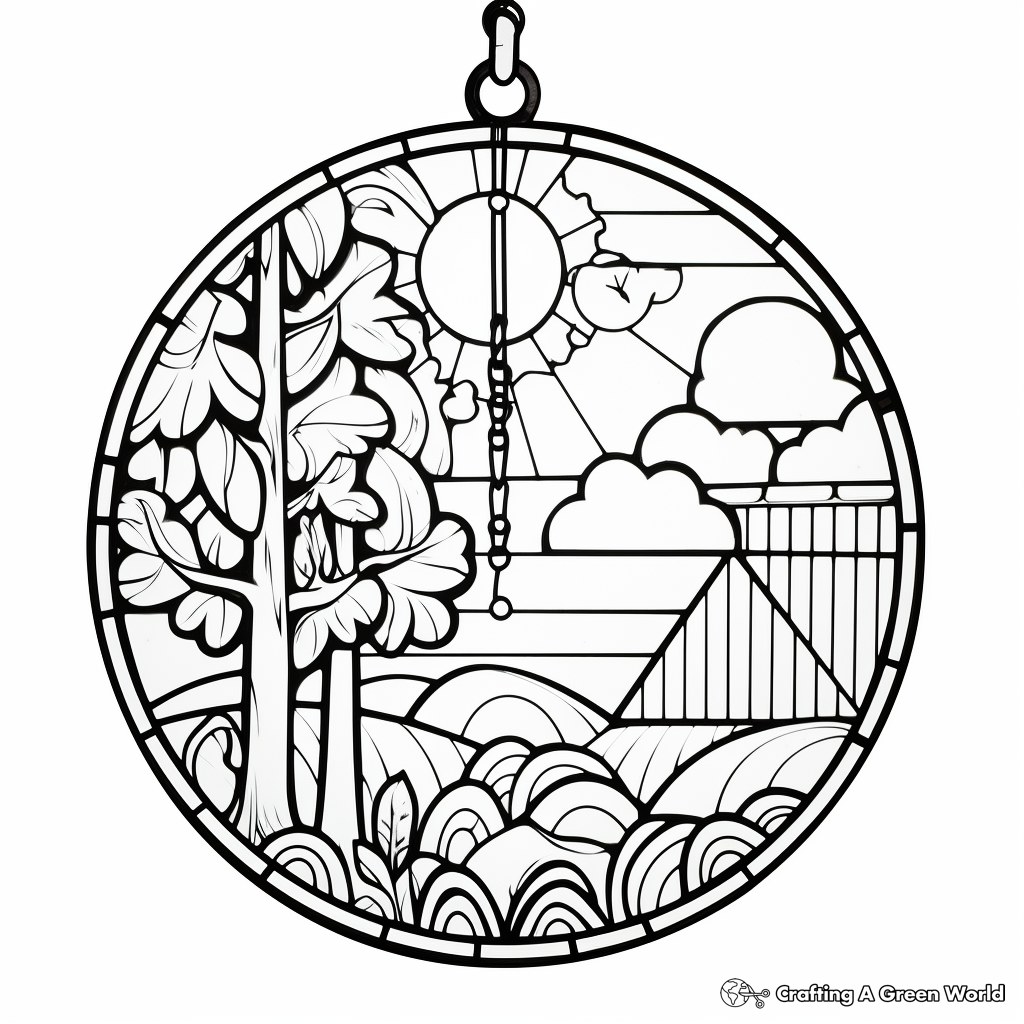 Suncatcher coloring pages