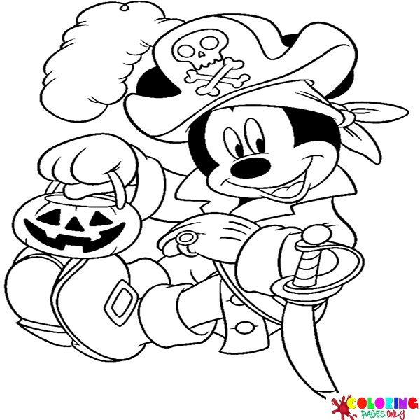 Disney halloween coloring pages