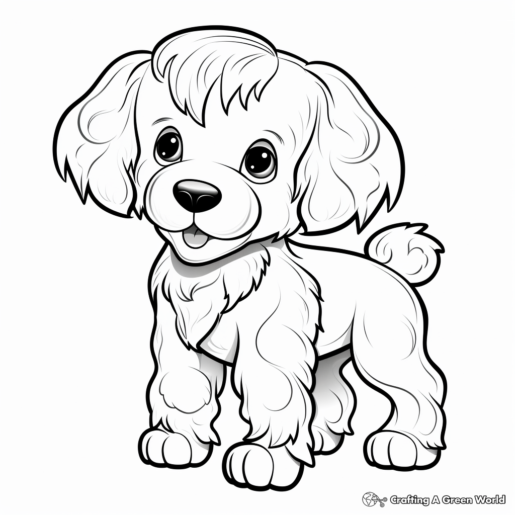 Poodle dog coloring pages