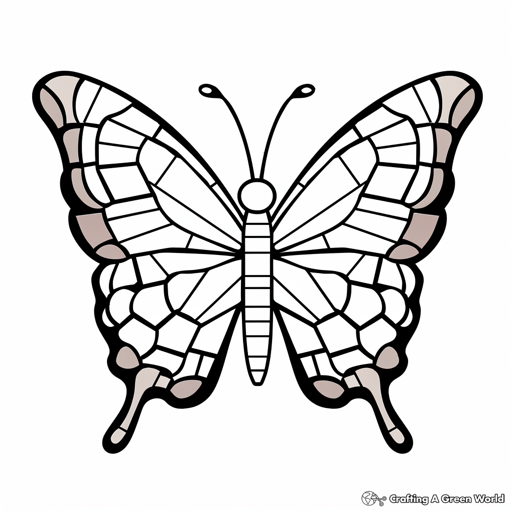 Animal mosaic coloring pages