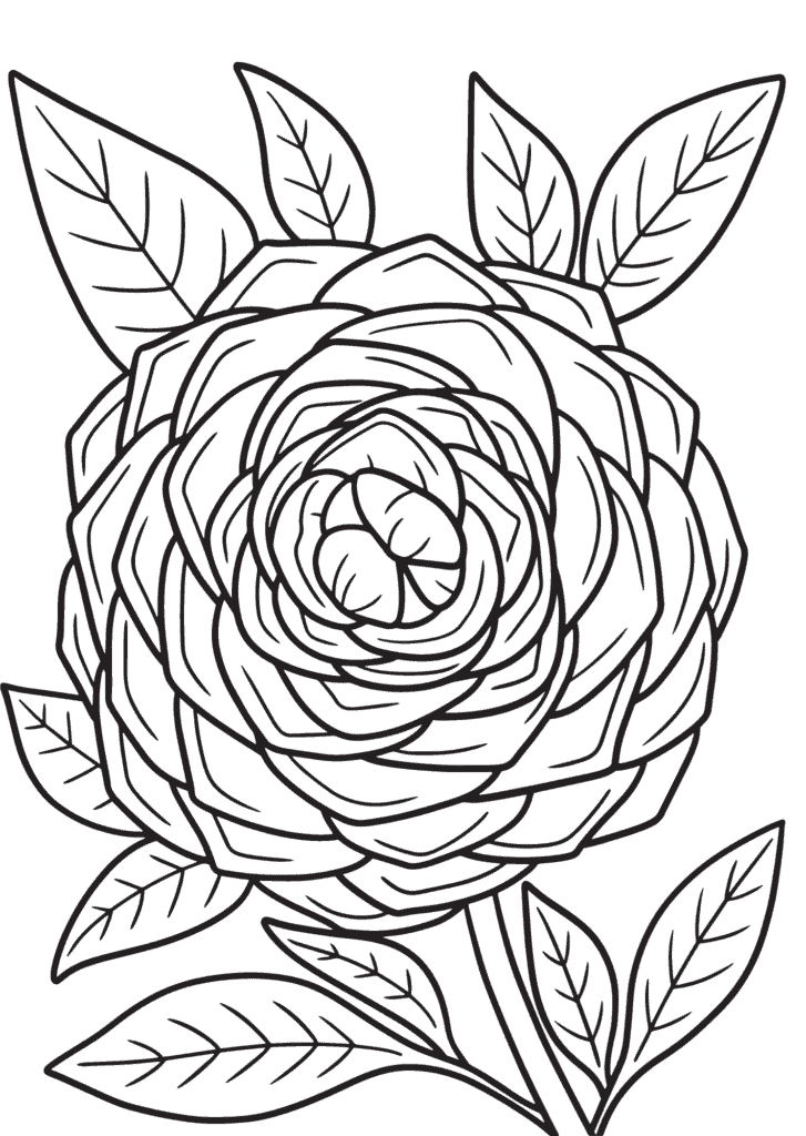 Flower coloring pages for kids adults too ð