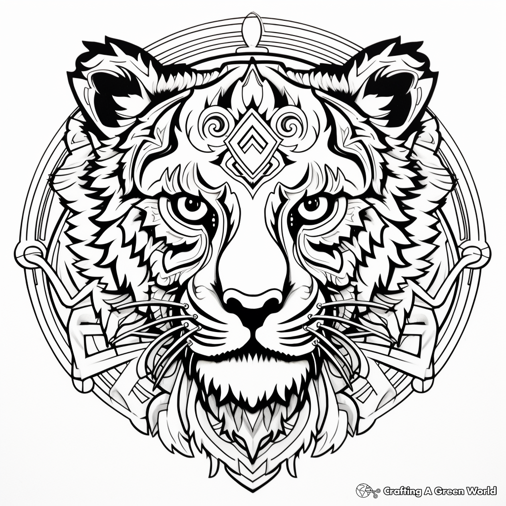 Tiger mandala coloring pages