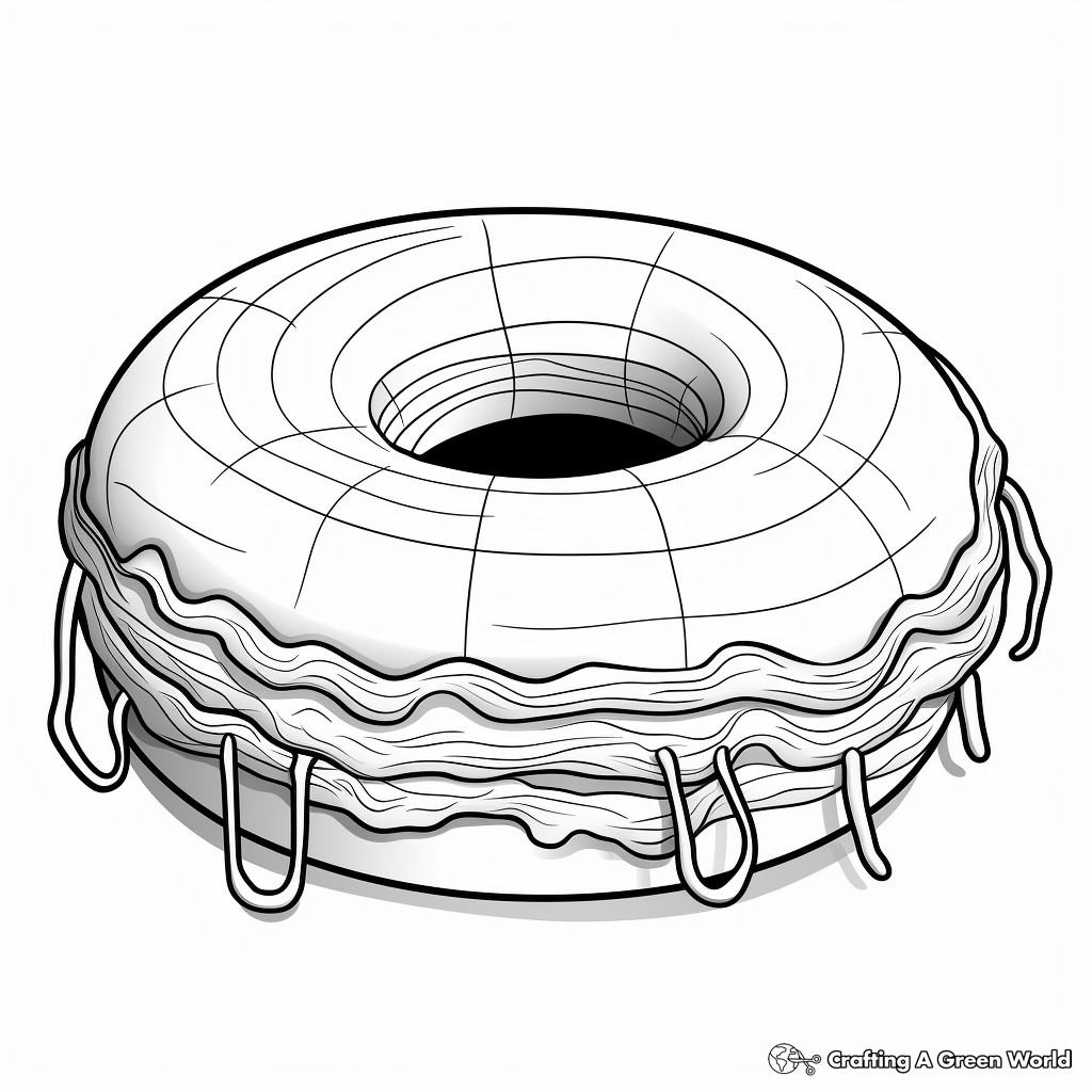 D is for donut coloring pages