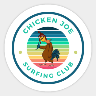 Surfing chicken stickers for sale