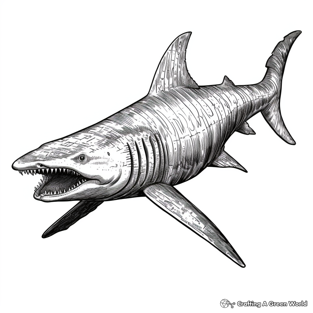 Basking shark coloring pages