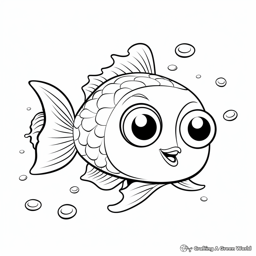 Slippery fish coloring pages