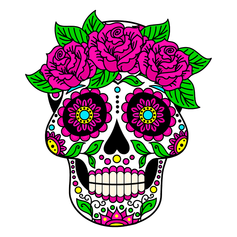 Sugar skulls drawings images free photos png stickers wallpapers backgrounds