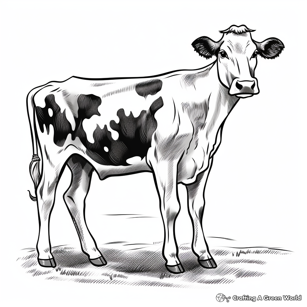 Dairy cow coloring pages